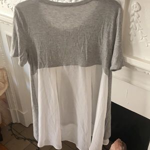 Philosophy rayon see-through back shirt